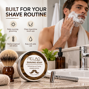 Legno Di Sandalo naturale Odore di <span class=keywords><strong>Sapone</strong></span> Da <span class=keywords><strong>Barba</strong></span> per Gli Uomini, Realizzato Con Natural Vegan Ingredienti Vegetali Burro di Karitè - Product Image 3