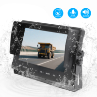Moniteur IPS Quad Split de 9 pouces pour camion Moniteur de bateau étanche IP69 Moniteur de secours HD pour voitures, camions, équipements lourds