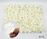 Dekorasi Pernikahan Bunga Putih, Bunga Imitasi Hydrangea Panel Latar Belakang Dinding Bunga Putih