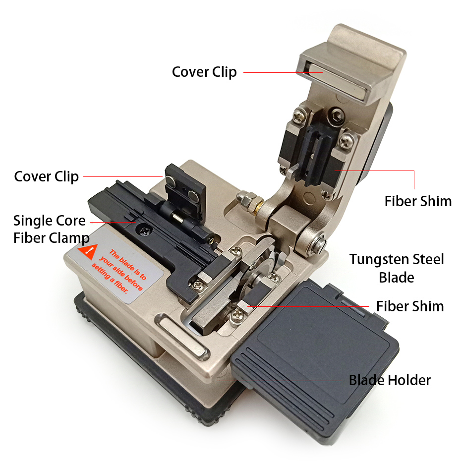 Automatic Fiber Optic Fusion Splicing and Cold Junction Replace Tool Optical Fiber Cleaver with waste box