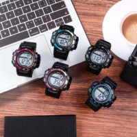 Galvanisierte Kreisuhr für draußen elektronische Uhr multifunktionale wasserdichte Uhr Countdown Studenten-Sportuhr