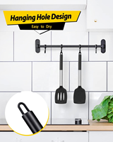 Vente flash Nouveaux grattoirs de cuisine en silicone 2 pièces Poignée en acier inoxydable Résistant aux hautes températures Sans BPA Professionnel