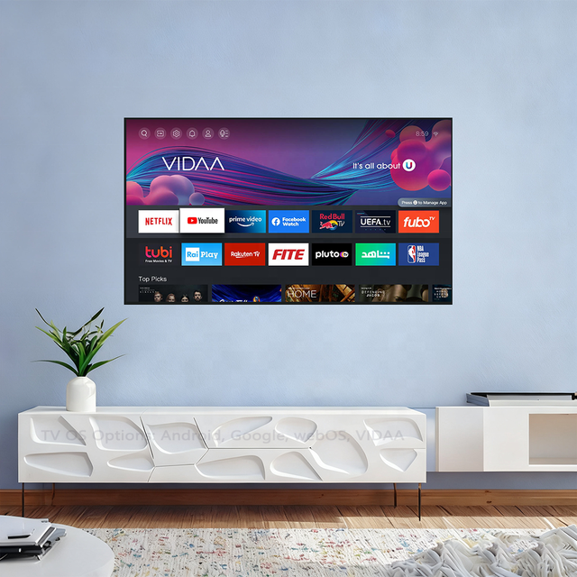 AG Android Smart TV 85 Inch 4K 32 40 43 50 55 65 75 Inch LED QLED HDTV with Google/WebOS/Vidaa OS for Hotel Use