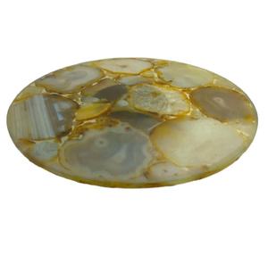 หินอ่อนตกแต่งและทองเหลืองยืนเค้ก/เค้กแผ่นเสียง - Product Image 4