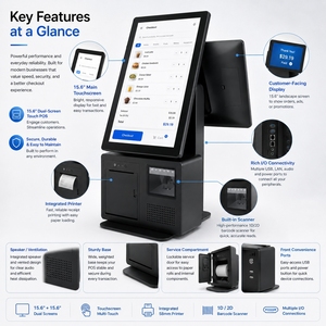 Máquina POS Todo en Uno con Doble Pantalla Android y <span class=keywords><strong>Caja</strong></span> <span class=keywords><strong>Registradora</strong></span> Inteligente con WIFI <span class=keywords><strong>para</strong></span> Tiendas <span class=keywords><strong>de</strong></span> <span class=keywords><strong>Ropa</strong></span>, Farmacias y Restaurantes - Product Image 3