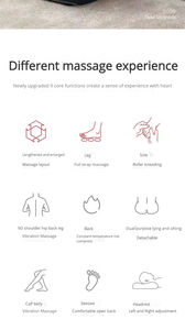 S47Full Body Shiatsu Chaise De Massage <span class=keywords><strong>Dos</strong></span> Soulagement Des Douleurs Siège Lumière Rouge 3D Pétrissage Coussin De Massage Pour La Maison Bureau Chaise Siège De Voiture - Product Image 3