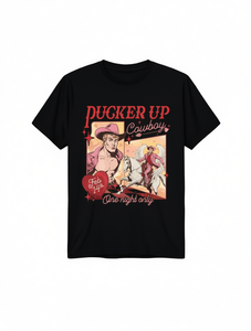 T-shirt da donna Western Cowboy per San Valentino, vestibilità ampia, girocollo, manica corta, casual, 100% cotone, stampata, in jersey - Product Image 1