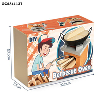 Cuisinière barbecue four éducatif bricolage micro 3d construction argile brique jouet