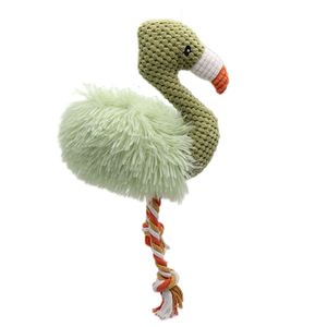 <span class=keywords><strong>2026</strong></span> Fabrika Evcil Hayvan Peluş Özel Yapım Devekuşu Flamingo Kuş Şeklinde Oyuncaklar Gıcırtılı Çiğneme Köpek Oyuncakları Dayanıklı Pamuk Halatlı - Product Image 6