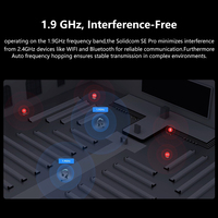 Système d'intercom sans fil Hollyland Solidcom SE Pro Full Duplex pour 9 utilisateurs avec suppression du bruit ENC, portée de 1300 pieds, communication d'équipe