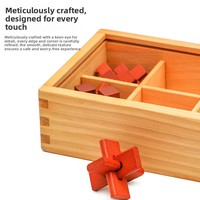 Jouets éducatifs en bois pour enfants, développement de l'intelligence, entraînement mental, Kongming pour Luban, ensemble de six pièces, pour les enfants de 7 à 14 ans