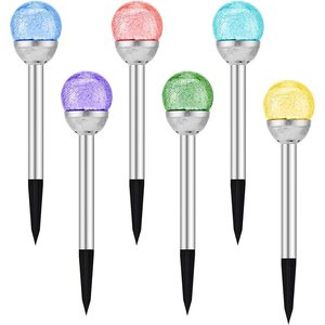 Luces Solares de Jardín LED con Bola de Cristal Agrietado, Luces Decorativas para Exteriores Resistentes al Agua con Cambio de Color - Product Image 5