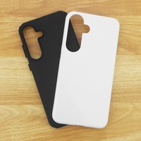 Film de sublimation 3D 2-en-1 personnalisé vierge pour coques de téléphone portable, PC/TPU, anti-rayures, antichoc, blanc et noir