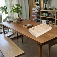 Boîte de rangement en bois brut avec couvercle coulissant, boîte en bois naturel vierge pour bijoux