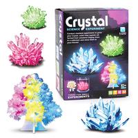 Kit de laboratoire de chimie éducatif DIY : Modèle réaliste de culture de cristaux STEM, unité de ressources de découverte minéralogique robuste, pack en étui