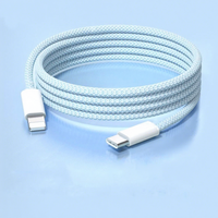 Câble de données tressé pour charge rapide 15/14 PD 5A/6A, double connecteur Type-C//Micro USB, 12W/20W, câble pour téléphone portable