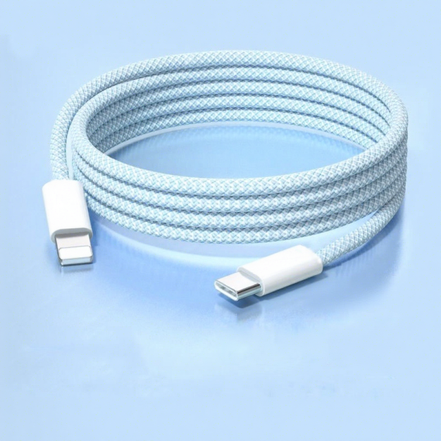 For 15/14 PD Fast Charging 5A/6A Braided Data Cable Dual-Head Type-C//Micro USB Connectors 12W/20W Mobile Phone Cable