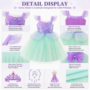 Robe de danse d'été à manches courtes pour filles, tenue de princesse pour enfants, costume de spectacle pour la Journée des enfants - Product Image 4