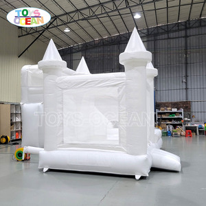 Fabbrica su misura nuovo stile commerciale castello bianco gonfiabile rimbalzo scivolo combinato parco giochi adatto per la festa dei bambini - Product Image 3