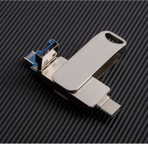 แฟลชไดรฟ์โลหะแบบ Type C รองรับการเชื่อมต่อแบบ Dual Interface OTG ความจุ 4GB-128GB ดีไซน์สวยงาม หมุนได้  รับทำโลโก้ OEM - Product Image 2