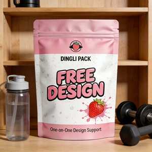 Pochette refermable de haute qualité personnalisée pour protéines en poudre, barres énergétiques, gain de masse, thé en poudre, emballage alimentaire anti-odeur - Product Image 2