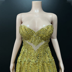 Novance Y5493 Prodotto di Tendenza 2026 Abito Corto da Festa con Strass per Cantanti, Abbigliamento per Festival Musicali, Vestito Luccicante - Product Image 5