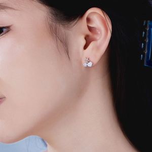 Dylam Tiny <b>Cute</b> 925 Sterling Silver Hypoallergenic Rhodium Plated Women Girls Ocean Starfish Shell 5A Zirconia Stud <b>Earrings</b> - Product Image 2