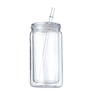 Gobelets transparents à double paroi en PC, résistants aux chutes, sans BPA, avec paillettes, pour cadeaux DIY, 12oz et 16oz, avec couvercle pré-percé pour paille, lavage à la main uniquement - Product Image 1