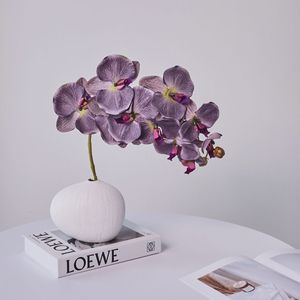Orchidee Phalaenopsis in Seta Stile Cinese, Fiori Artificiali Realistici di Alta Qualità, Composizioni in Vaso <span class=keywords><strong>per</strong></span> Soggiorno e Ingresso - Product Image 2