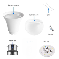Ampoules LED résidentielles en gros, lampes Focos AC 165-265V 3W 5W 7W 9W 12W 15W 18W 24W E27 B22, matière première pour ampoules LED