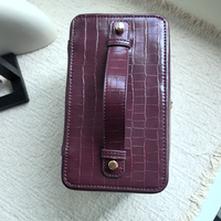 Boîte à maquillage en cuir fonctionnelle de grande capacité, PU crocodile, trousse de beauté pour femmes avec poignée, trousse de toilette de voyage