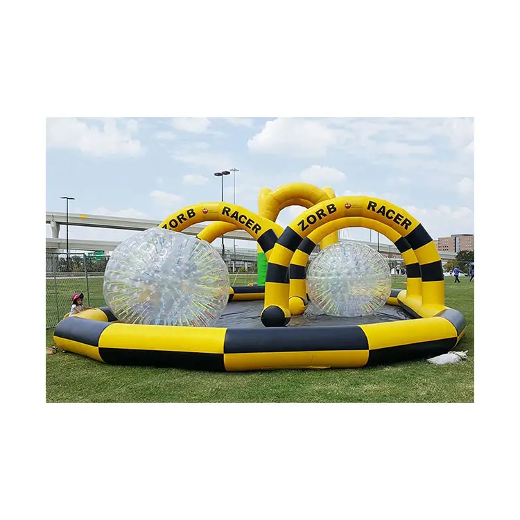 Biểu tượng tùy chỉnh in ấn Inflatable đua theo dõi đầy thử thách đi Kart Inflatable Quad theo dõi xe Arena Road karting Racing theo dõi đồ chơi đi