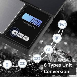 कस्टम मिनी पोर्टेबल गहने पैमाने 200 जी 500 ग्राम वजन 0.01 ग्राम डिजिटल गोल्ड स्केल गोल्ड स्केल डिजिटल स्केल डायमंड गोल्ड - Product Image 5