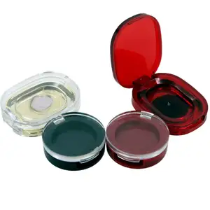 Estuche compacto personalizable de plástico de tamaño universal vacío al por mayor con espejo para usos de contenedores de cosméticos faciales