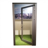 Porte d'entrée en aluminium à double battant personnalisée, profilés en aluminium pour fenêtres et portes, porte en aluminium à charnières