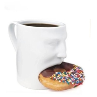 Z455 Tasse à café créative 3D en forme de biscuit, vaisselle, 200 ml, tasses à café, thé au lait, dessert, tasses en céramique de poche