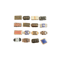 Ensemble de boutons-pression rectangulaires en alliage de zinc écologiques gravés en forme de cœur 5 mm 11 mm 12 mm Couleur personnalisée Ronde
