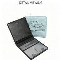 Organizador de Documentos para Auto, Cartera para Tarjetas de Identificación, Registro de Vehículo, Seguro, Porta Tarjetas de Cuero