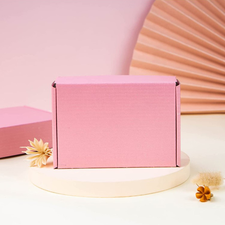 Pink Shipping Boxes FSC Kraft Corrugated Boxes For Small Business