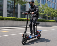 Vente en gros de trottinettes électriques puissantes de 800 W, longue portée, 45 km/h, double amortissement, grand écran, pour les déplacements urbains des adultes