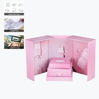 Boîte-cadeau en carton rigide de luxe pour maquillage, écologique, faite à la main, personnalisable selon les besoins
