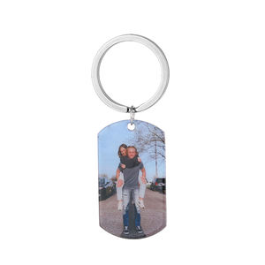 Porte-clés personnalisé avec <span class=keywords><strong>photo</strong></span> personnalisée imprimé en couleur en acier inoxydable VU - Product Image 3
