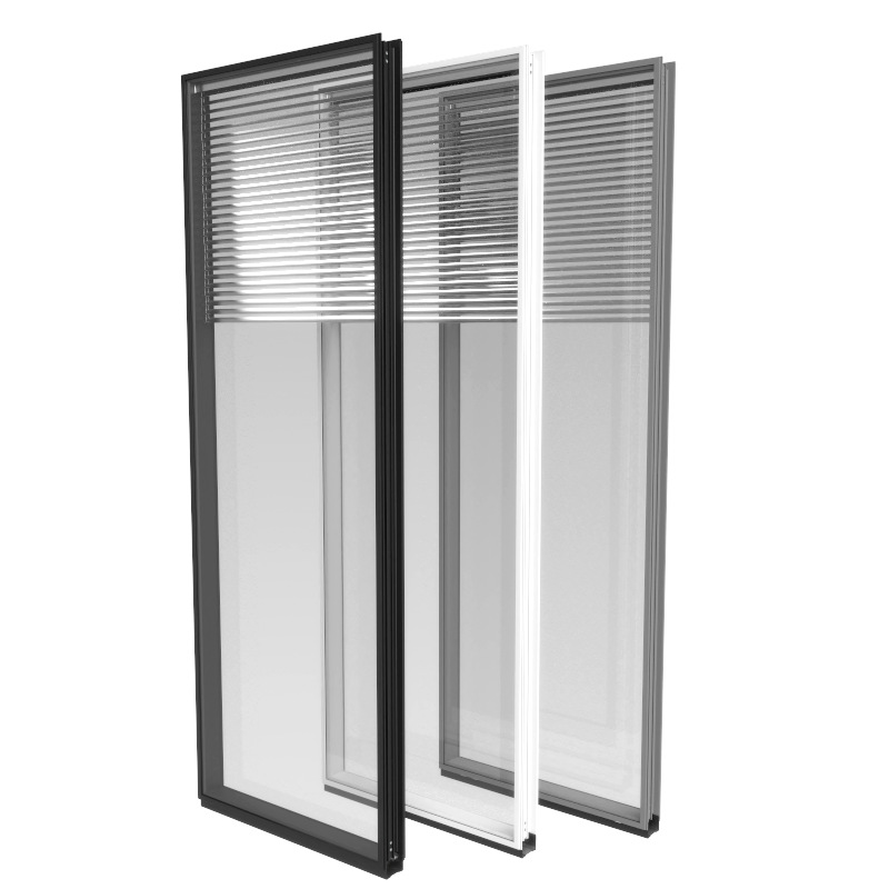 88 models double glass partition + blinds
