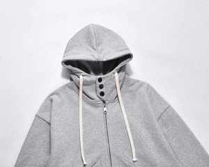 ผู้ผลิต H5548 จำหน่ายส่งเสื้อฮู้ดดี้นินจาแบบมีซับในผ้าเฟรนช์เทอร์รี่ 350 แกรม พร้อมหน้ากาก สีเทา - Product Image 3