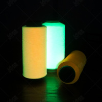 Fil fantaisie 100 % polyester phosphorescent DTY 75D 150D 300D, fil lumineux pour tissage et tricotage de chaussettes et de sangles