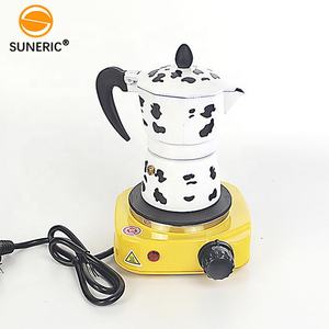 Cuisinière Vache <span class=keywords><strong>Grain</strong></span> Peinture Aluminium Moka Café <span class=keywords><strong>Percolateur</strong></span> Italien Espresso <span class=keywords><strong>Cafetière</strong></span> Moca Pot - Product Image 1
