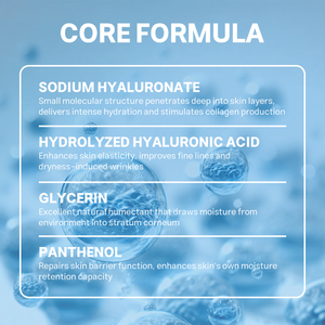 Sérum Booster d'Acide Hyaluronique Personnalisé OEM avec Complexe <span class=keywords><strong>Multi</strong></span>-Poids Moléculaire Hydratation Profonde 72H Anti-Sécheresse Réparation de la Barrière Cutanée - Product Image 4