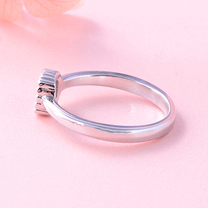 Nikkel Loodvrij Italiaans Ontwerp Verlovingsringen Mooie 925 Sterling Zilveren Zwarte Diamanten Ring - Product Image 3