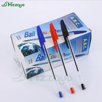 Stylo à bille en plastique bon marché avec logo personnalisé 1.00mm noir bleu rouge personnalisé