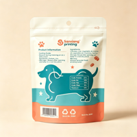 Sacs Doypack BOPP personnalisés de haute qualité pour aliments pour animaux de compagnie, sachets refermables anti-odeur pour collations et nutrition pour chats et chiens